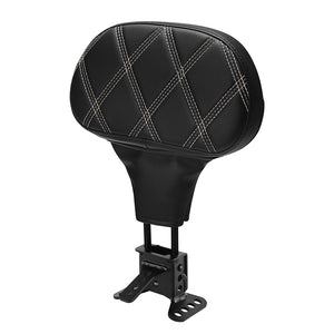C.C. RIDER Rider Backrest 2 Up Seat Driver Backrest Pad For Harley Touring CVO Street Glide Road Glide Electra Glide Road King, 1988-2025