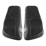 C.C. RIDER Speakers Saddlebag Lid Covers Lattice Stitching Protect Saddlebags For Harley Touring Street Glide CVO Road Glide CVO 2014-2024
