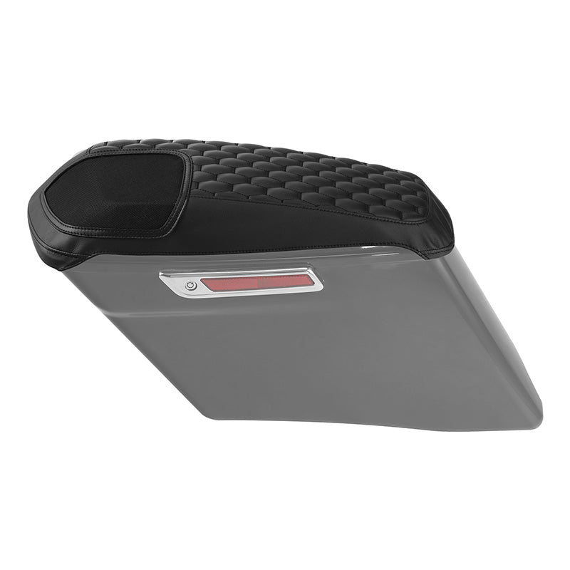 C.C. RIDER Speakers Saddlebag Lid Covers Honeycomb Stitching Protect Saddlebags For Harley Touring Street Glide CVO Road Glide CVO 2014-2024