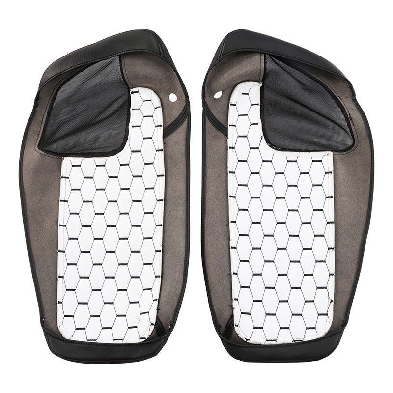C.C. RIDER Speakers Saddlebag Lid Covers Honeycomb Stitching Protect Saddlebags For Harley Touring Street Glide CVO Road Glide CVO 2014-2024