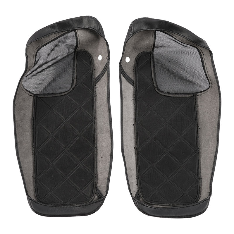 C.C. RIDER Speakers Saddlebag Lid Covers Lattice Stitching Protect Saddlebags For Harley Touring Street Glide CVO Road Glide CVO 2014-2024