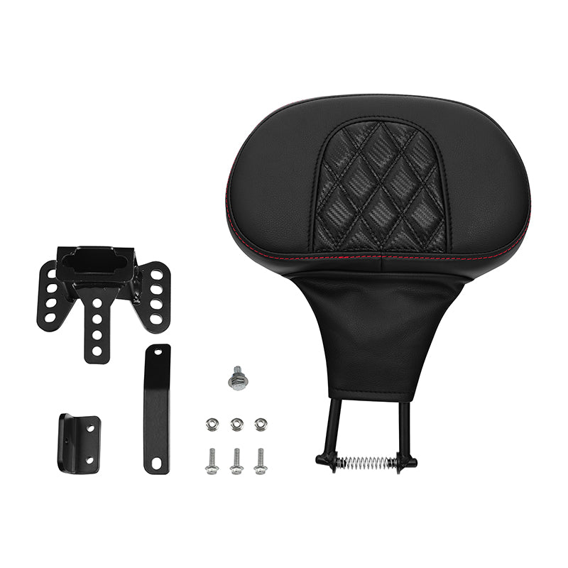 C.C. RIDER Rider Backrest 2 Up Seat Driver Backrest Pad Rally For Harley Touring CVO Street Glide Road Glide Electra Glide Road King, 1988-2025