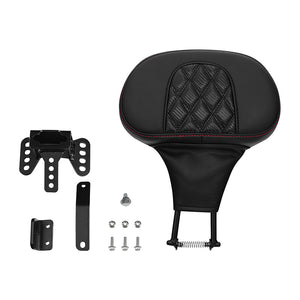 C.C. RIDER Rider Backrest 2 Up Seat Driver Backrest Pad Rally For Harley Touring CVO Street Glide Road Glide Electra Glide Road King, 1988-2025