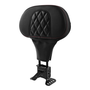 C.C. RIDER Rider Backrest 2 Up Seat Driver Backrest Pad Rally For Harley Touring CVO Street Glide Road Glide Electra Glide Road King, 1988-2025