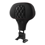 C.C. RIDER Rider Backrest 2 Up Seat Driver Backrest Pad Rally For Harley Touring CVO Street Glide Road Glide Electra Glide Road King, 1988-2025