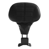 C.C. RIDER Rider Backrest 2 Up Seat Driver Backrest Pad Alcantara Leather For Harley Touring CVO Street Glide Road Glide Electra Glide Road King, 1988-2025