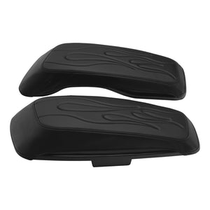 C.C. RIDER Saddlebag Lid Covers Fire Stitching For Harley Touring Street Road Glide 2014-2023