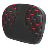 C.C. RIDER Touring Seat Driver Passenger Seat With Backrest For Harley Touring Street Glide Road Glide Electra Glide, Black Red, 2008-2023