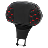 C.C. RIDER Touring Seat Driver Passenger Seat With Backrest For Harley Touring Street Glide Road Glide Electra Glide, Black Red, 2008-2023
