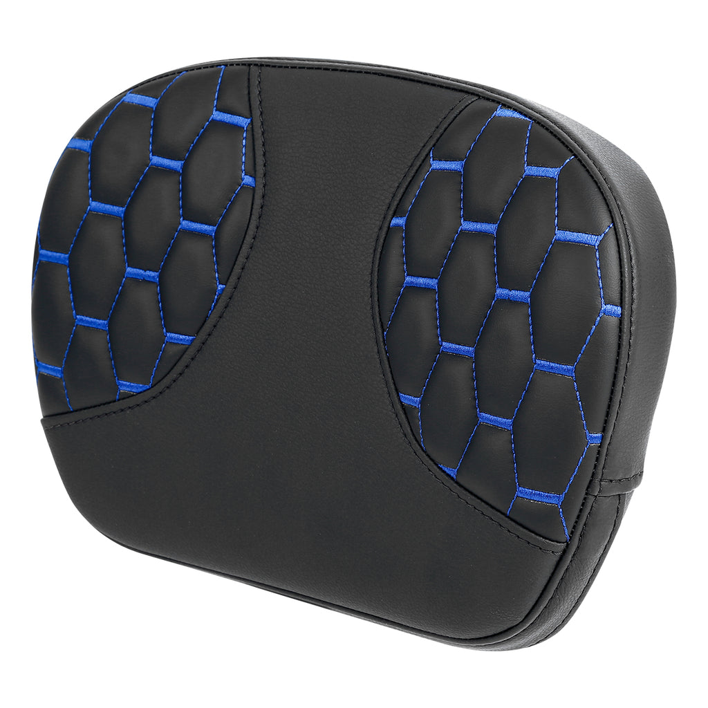C.C. RIDER Touring Seat Driver Passenger Seat With Backrest For Harley Touring Street Glide Road Glide Electra Glide, Black Blue, 2008-2023