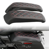 C.C. RIDER Saddlebag Lid Covers Lattice Stitching Protect Saddlebags Fit For Harley Touring Street Glide Road Glide 2014-2023