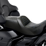 C.C. RIDER Touring Seat 2 Up Seat Driver Passenger Seat With Backrest For Harley CVO Road Glide Electra Glide Street Glide Road King, 2009-2024