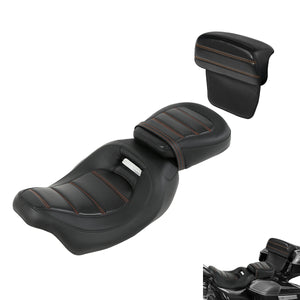 C.C. RIDER Razor Chopped Pack Trunk Backrest Passenger Backrest Pad For Harley Touring CVO Road Glide Street Glide Road King, 2014-2025