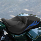 C.C. RIDER Touring Seat 2 up Seat Driver Passenger Seat Flames Pattern For Harley Touring Street Glide Road Glide Electra Glide, 2008-2023