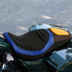 C.C. RIDER Touring Seat 2 up Seat Driver Passenger Seat Custom Seat For Harley Touring Street Glide Road Glide Electra Glide, 2008-2023