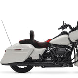 C.C. RIDER Touring Seat Driver Passenger Seat With Backrest For Harley Touring Street Glide Road Glide Electra Glide, Black Red, 2008-2023