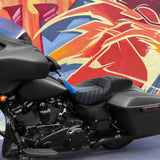 C.C. RIDER Touring Seat 2 up Seat Driver Passenger Seat For Harley Touring Street Glide Road Glide Electra Glide, 2008-2023