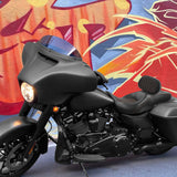 C.C. RIDER Touring Seat Driver Passenger Seat With Backrest For Harley Touring Street Glide Road Glide Electra Glide, Black Orange, 2008-2023