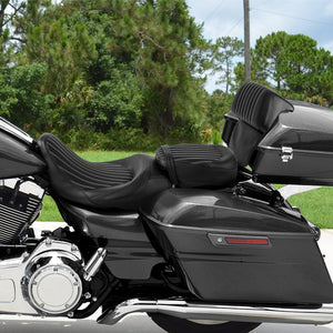 C.C. RIDER Razor Chopped Pack Trunk Backrest Passenger Backrest Pad For Harley Touring CVO Road Glide Street Glide Road King, 2014-2025