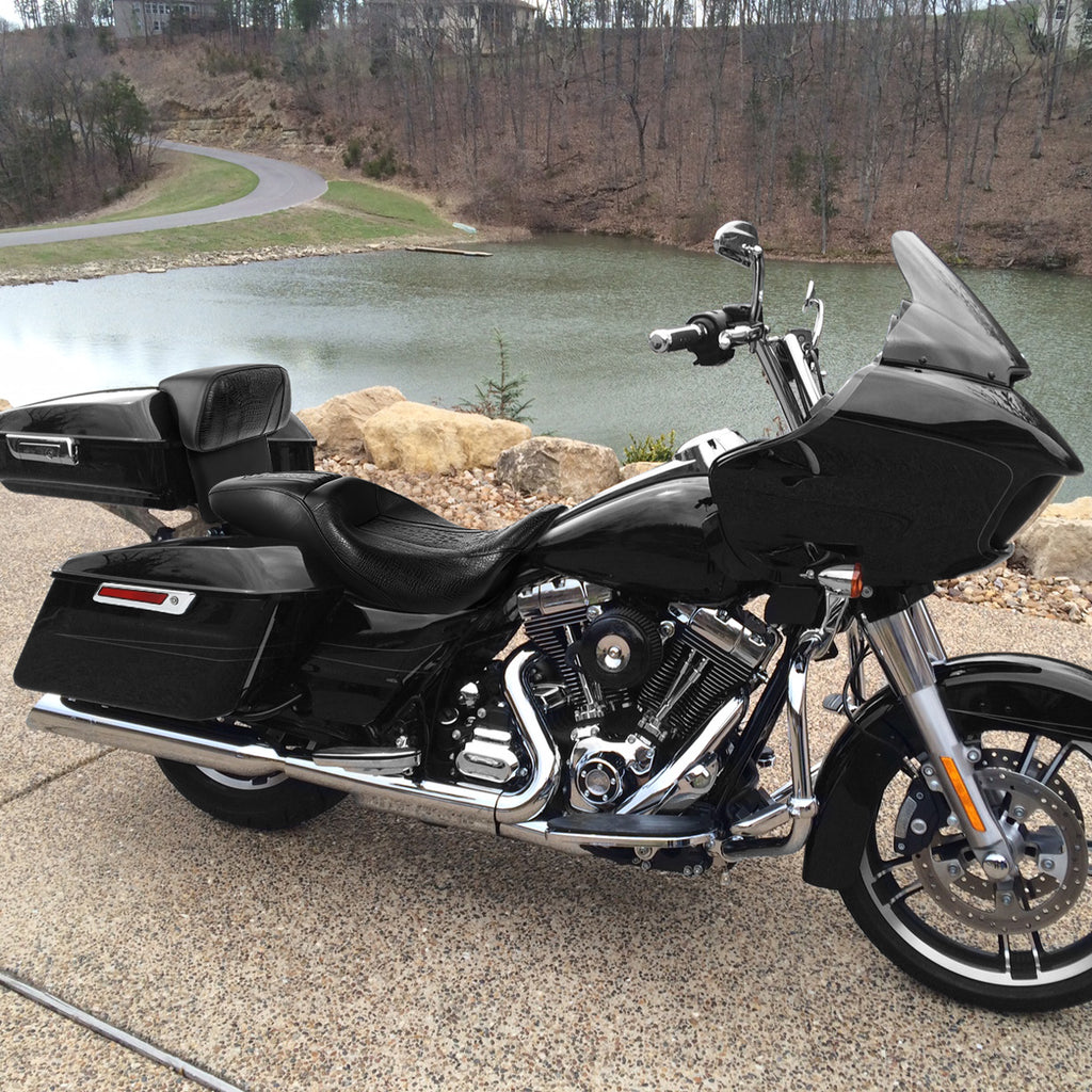 C.C. RIDER Razor Chopped Pack Trunk Backrest Passenger Backrest Pad For Harley Touring CVO Road Glide Electra Glide Road King, 2014-2025
