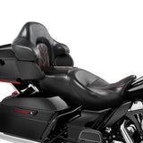 C.C. RIDER Touring Seat 2 Up Seat Driver Passenger Seat Fuego For Harley CVO Road Glide Electra Glide Street Glide Road King, 2009-2023