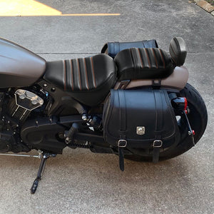 C.C. RIDER Indian Scout 2 Piece 2 Up Seat Driver Passenger Seat With Backrest For Scout Bobber Sixty Scout Bobber ABS, 2018-2024