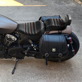C.C. RIDER Indian Scout 2 Piece 2 Up Seat Driver Passenger Seat With Backrest For Scout Bobber Sixty Scout Bobber ABS, 2018-2024