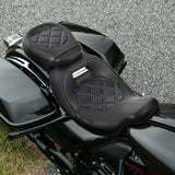 Gel Seat C.C. RIDER Touring Seat Two Piece 2 Up Seat Low Profile Driver Passenger Seat Octane For Road Glide Street Glide Road King, 2009-2023