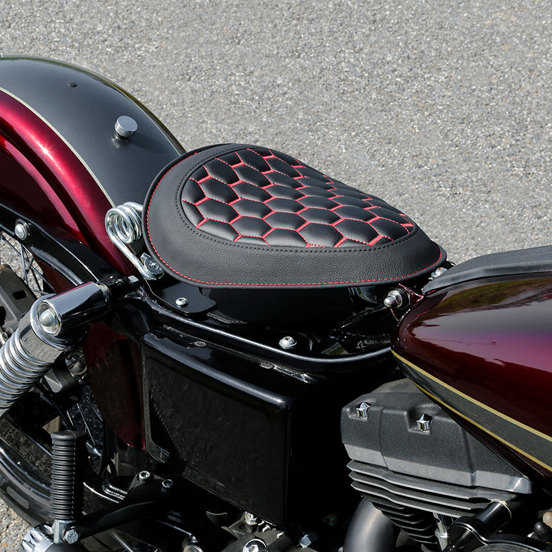 C.C.Rider Dyna Solo Spring Seat Chopper Style Motorcycle Seat Honeycomb For FXD / FXDWG Dyna Models Switchback Super Glide, 2007-2017