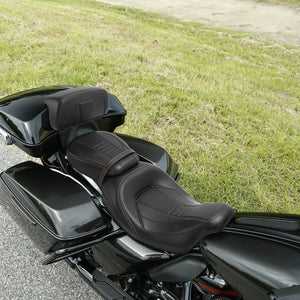 C.C. RIDER Razor Chopped Pack Trunk Backrest Passenger Backrest Pad Bullet For Harley Touring CVO Road Glide Street Glide Road King, 2014-2025
