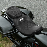 Gel Seat C.C. RIDER Touring Seat Two Piece 2 Up Seat Low Profile Driver Passenger Seat Octane For Road Glide Street Glide Road King, 2009-2023
