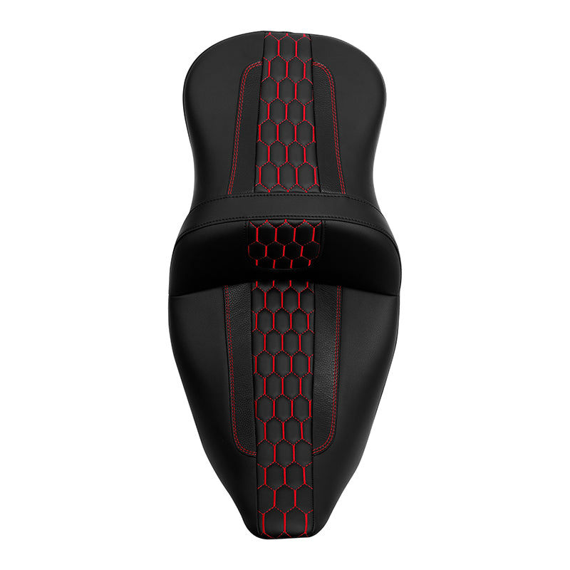 C.C. RIDER Touring Seat Driver Passenger Seat 2 Up Seat For FL Touring Road King Electra Glide Road Glide, 2009-2023