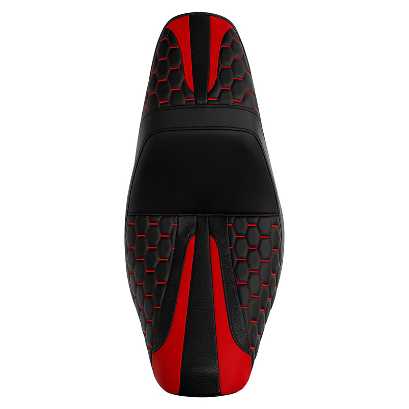 C.C. RIDER Softail Seat Low Rider S St Red Racing Style Seat Driver Passenger Seat Low Rider FXLR FXLRS FXLRST 2018-2025