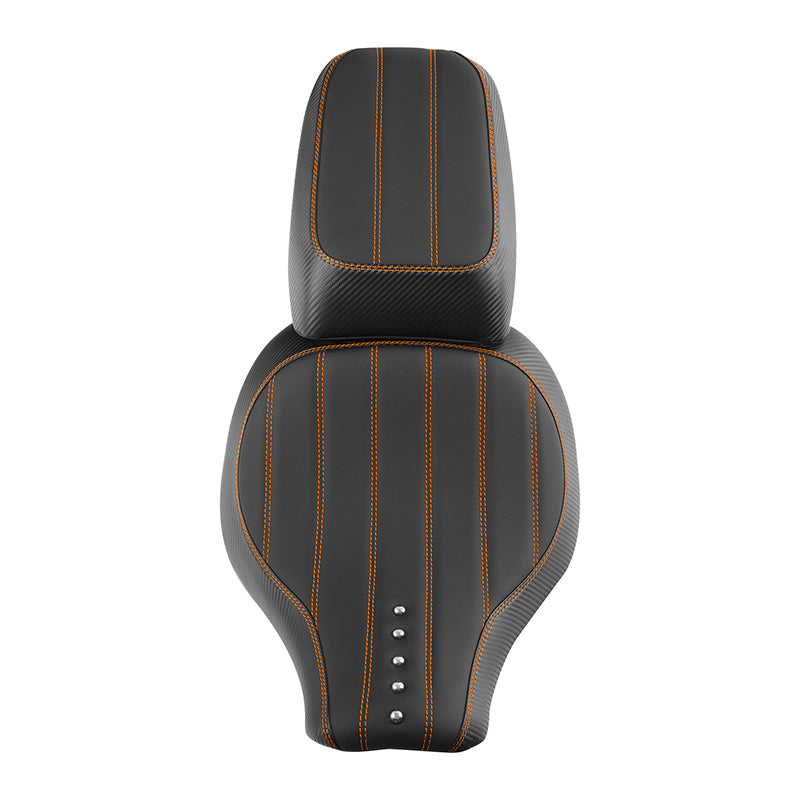 C.C.RIDER Softail Fat Boy Passenger And Driver Seat Deep Bucket Design Two Piece Seat For Harley Fatboy 114 FLFB FLFBS, 2018-2025