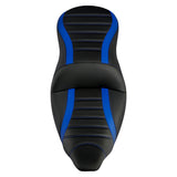 C.C. RIDER Touring Seat Driver Passenger Seat 2 Up Seat Alcantara Blue Trimming For FL Touring Road King Electra Glide Road Glide, 2009-2023
