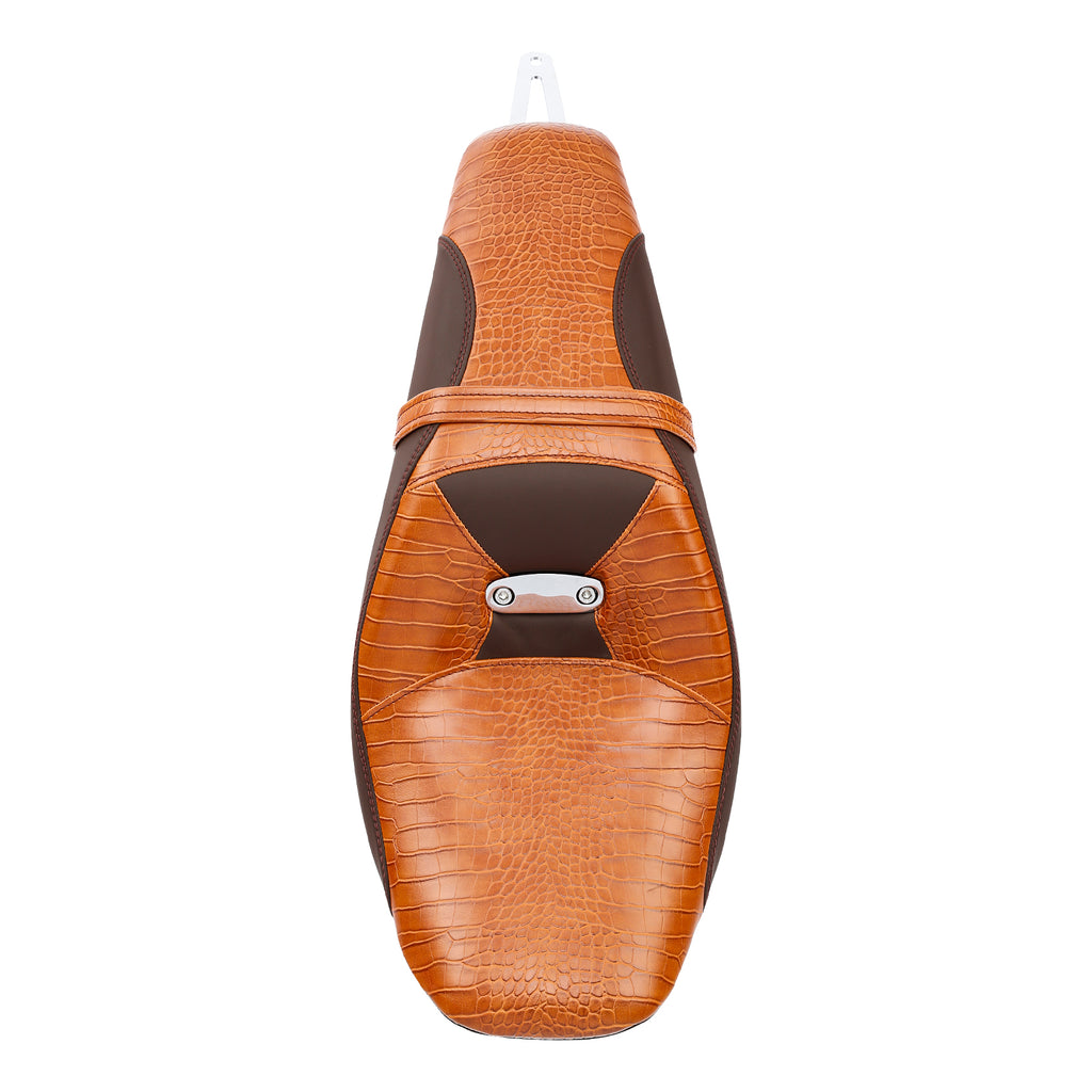 C.C. RIDER Driver Passenger Seat 2 Up Seat Custom Motorcycle Sport Seat Snake Print For Indian Scout Sixty 100th Aniversary Scout ABS, 2015-2024