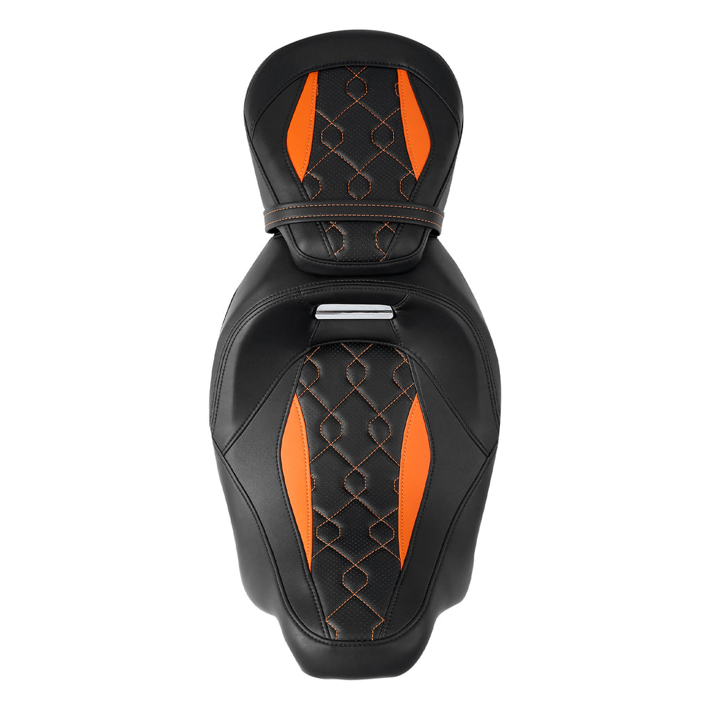 Gel Seat C.C. RIDER Touring Seat Low Profile Driver Passenger Seat For Road Glide Street Glide Road King, 2009-2023