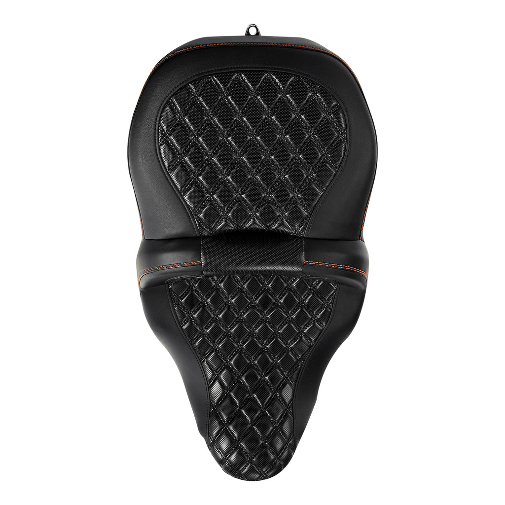 Gel Seat C.C. RIDER Touring Seat 2 Up Seat Driver Passenger Seat For Harley CVO Road Glide Electra Glide Street Glide Road King, 2009-2023