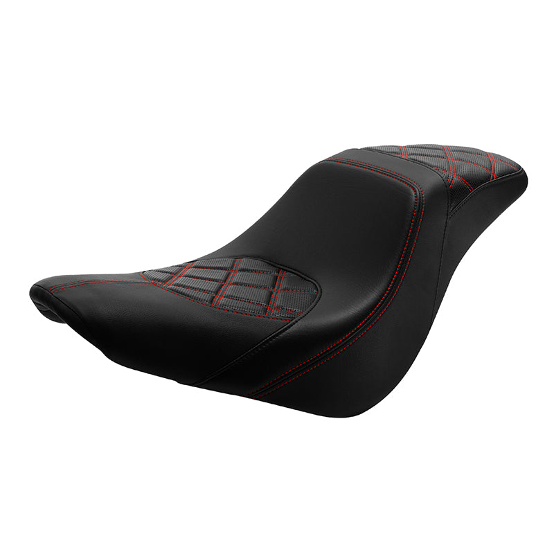 C.C. RIDER Softail Seat Low Rider S St Red Diamond Stitching Seat Driver Passenger Seat Low Rider FXLR FXLRS FXLRST 2018-2025