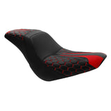 C.C. RIDER Low Rider S St Red Racing Style Seat Driver And Passenger Seat Low Rider FXLR FXLRS FXLRST 2018-2024