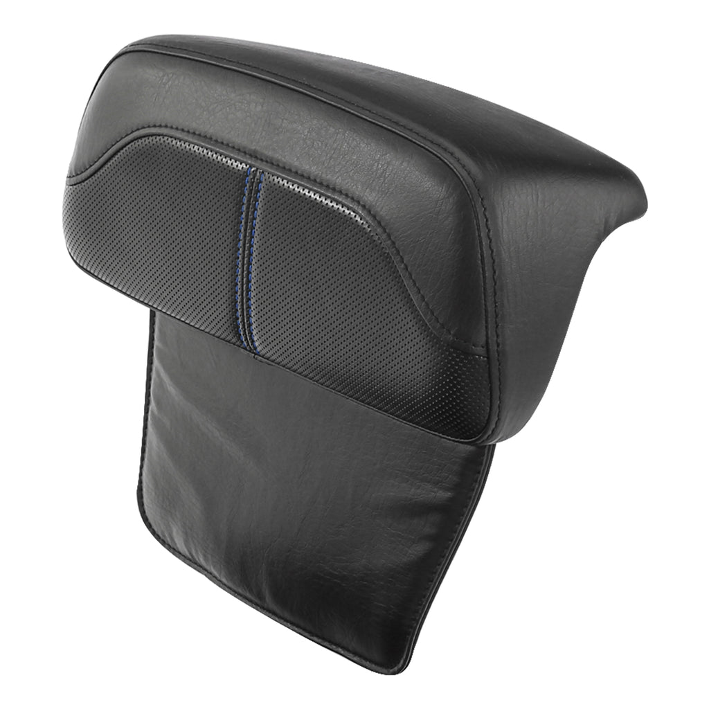 C.C. RIDER Touring Seat Two Piece Low Profile Driver Passenger Seat With Backrest For Road Glide Street Glide Road King, Black Blue, 2009-2023