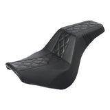 C.C. RIDER Softail Step Up Seat 2 up Seat Lattice Stitching For Softail Standard Street Bob FXBB Standard FXST, 2018-2025
