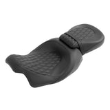 C.C. RIDER Touring Seat Two Piece 2 Up Seat Low Profile Driver Passenger Seat For Road Glide Street Glide Road King, 2009-2023