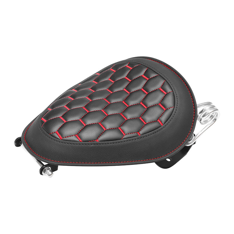 C.C.Rider Dyna Solo Spring Seat Chopper Style Motorcycle Seat Honeycomb For FXD / FXDWG Dyna Models Switchback Super Glide, 2007-2017