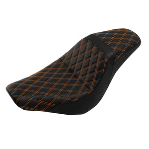 C.C. RIDER Softail Seat Low Rider S ST Orange Diamond Stitching Seat Driver Passenger Seat Low Rider FXLR FXLRS FXLRST 2018-2025