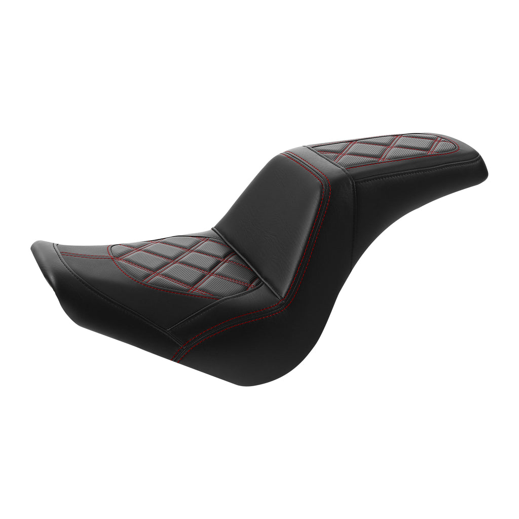 C.C. RIDER Softail Step Up Seat 2 Up Seat Diamond Stitching For Softail Street Bob FXBB Standard FXST Models 2018-2025
