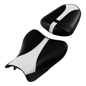 C.C. RIDER GSX-R1000  Front And Rear Seat Fit For SUZUKI GSXR1000 Black Hite Stitch, 2007, 2008