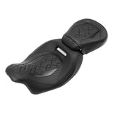 C.C. RIDER Touring Seat Two Piece 2 Up Seat Low Profile Driver Passenger Seat Custom For Road Glide Street Glide Road King, 2009-2023