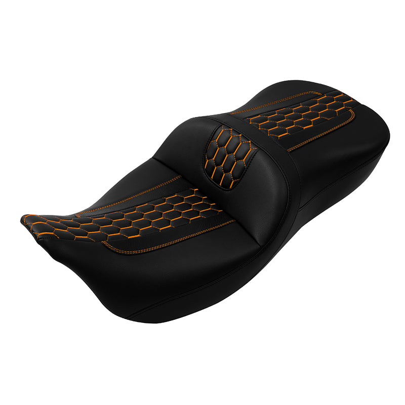 C.C. RIDER Touring Seat Driver Passenger Seat 2 Up Seat For FL Touring Road King Electra Glide Road Glide, 2009-2023