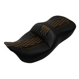 C.C. RIDER Touring Seat Driver Passenger Seat 2 Up Seat For FL Touring Road King Electra Glide Road Glide, 2009-2023